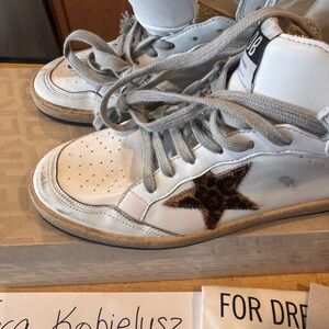 Golden Goose Sky Stars White and Brown Sneakers 40 NIB